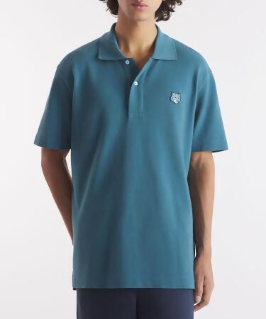 MAISON KITSUNÉ 湖水藍變化狐狸頭LOGO舒適POLO衫_男/ XXL 