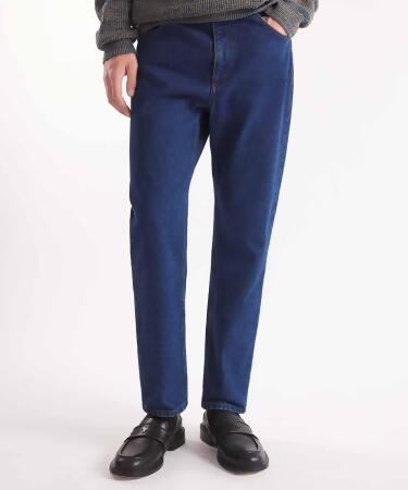 MAISON KITSUNÉ 深藍直筒單寧牛仔褲(日制單寧布)_男/ 30 