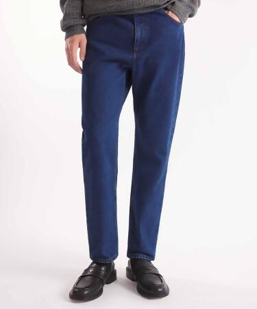 MAISON KITSUNÉ 深藍直筒單寧牛仔褲(日制單寧布)_男/ 32 