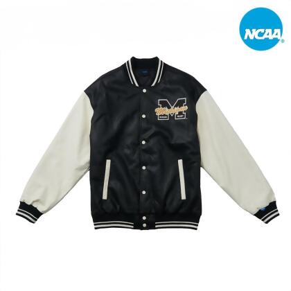 【NCAA】中性落肩棒球外套_MCG/ 黑/ XL 