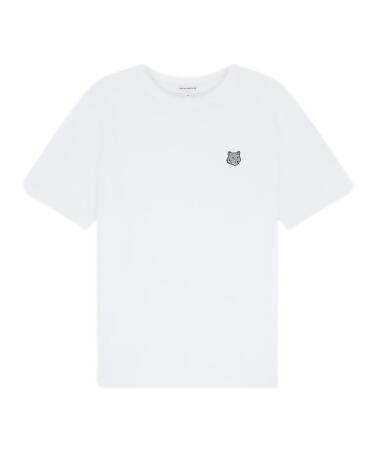 MAISON KITSUNÉ 明亮白灰色變化狐狸頭LOGO舒適短TEE_中性/男/ XS 