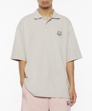 MAISON KITSUNÉ 松露灰變化狐狸頭LOGO舒適POLO衫_男/ XS 