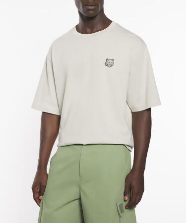 MAISON KITSUNÉ 松露灰變化狐狸頭LOGO寬鬆短TEE_中性/男/ XS 
