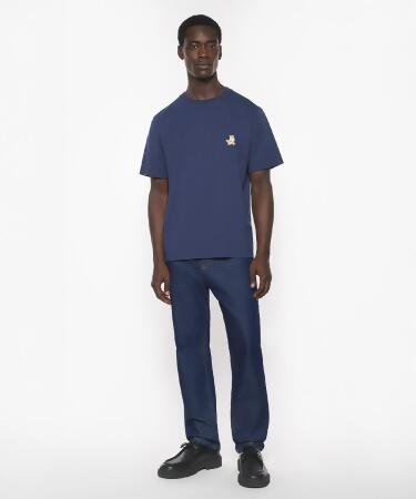 MAISON KITSUNÉ 深藍直筒牛仔褲(日制單寧布)_男/ 32 