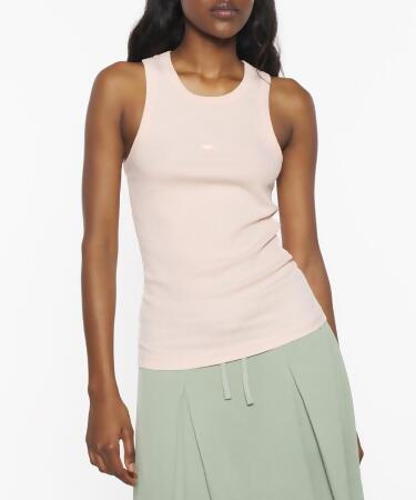 MAISON KITSUNÉ 珊瑚沙色小狐狸LOGO羅紋背心_女/ M 