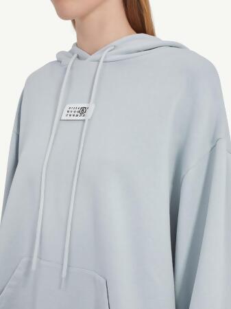 MM6 LOGO標淺藍色連帽TEE/女裝/ S 