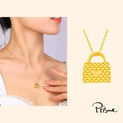 【Prisme Gold】Pouch 小金包造型黃金項鍊/ 平行輸入 