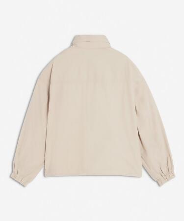 MAISON KITSUNÉ 蒼鷺灰變化狐狸頭LOGO方形風衣外套/女/ M 