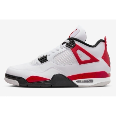 Nike Jordan 4 Retro White/Fire Red-Black BQ7669-161 Kid's 