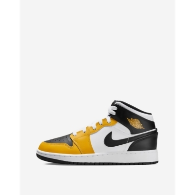 Nike Air Jordan 1 Mid Yellow Ochre/Black-White DQ8423-701 Kid's 