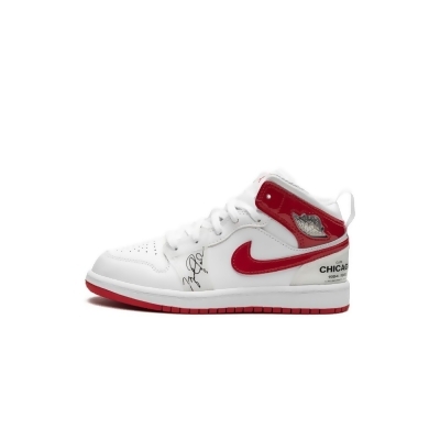 Nike Jordan 1 Mid SS White/University Red DR6495-116 Kid's 