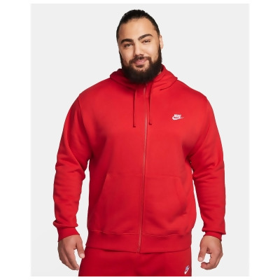 Nike Sportswear Club Fleece Full-Zip Hoodie University Red/University Red/White BV2645-657 Men's 