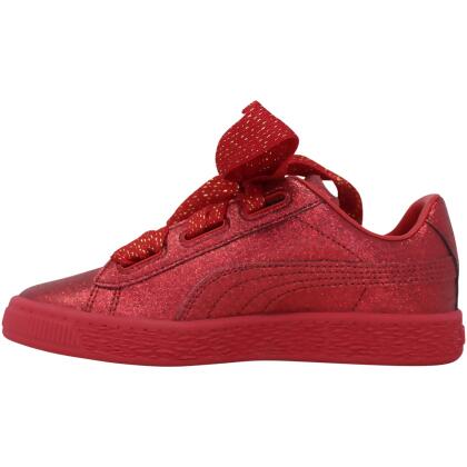 puma basket heart red