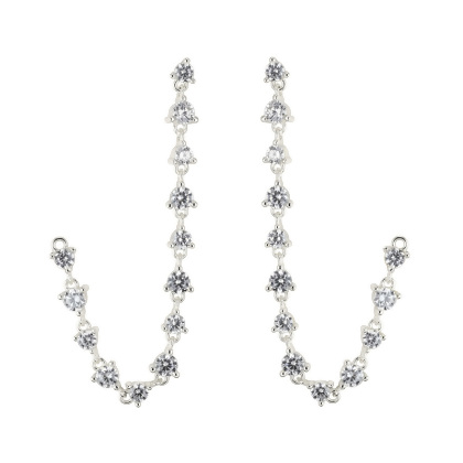 BISOUS - Prong Set Loop Earrings alternate image