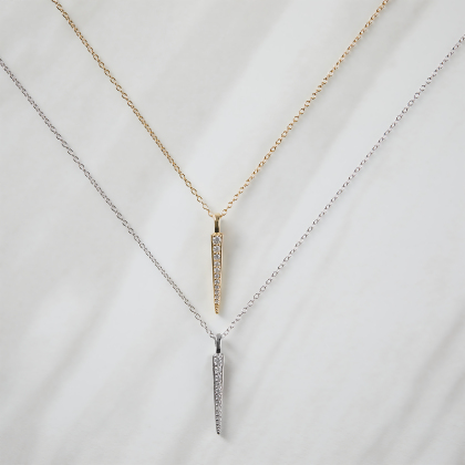 HEIDI - Pave Stick Necklace alternate image