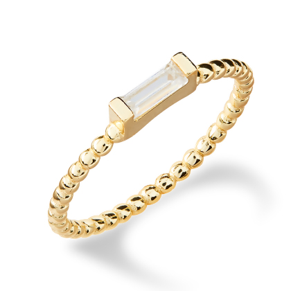 ADRIENNE - Spiraled Baguette Ring alternate image