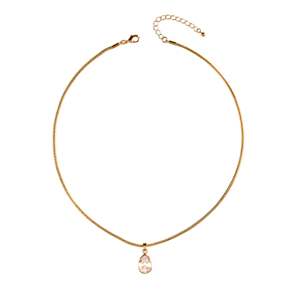 GEORGINA – Bezel Set Pear Necklace alternate image