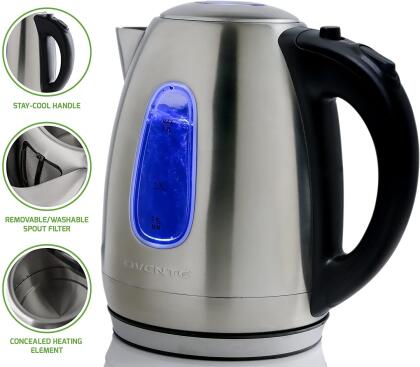 OVENTE 1.7L Green BPA-Free Electric Kettle, Fast Heating Water