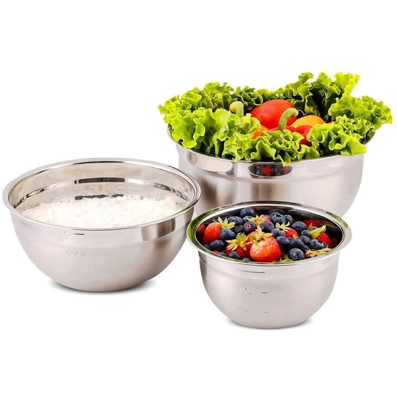 Salad Mixing Bowls With Lids, Plastic Mixing Bowls Set, Stackable