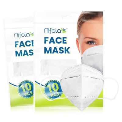 Nifola 20 Pack Disposable White Elastic Ear Loop Face Mask FKH9520 