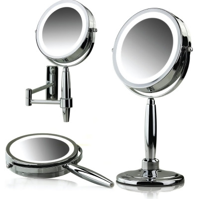 Ovente 3 in 1 Makeup Mirror 8.5 Inch with 5X Magnification Chrome 