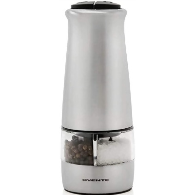 Ovente 2 in 1 Stainless Steel Sea Salt and Pepper Grinder 