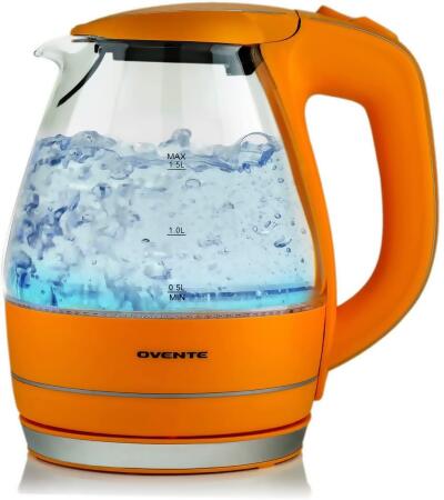 Ovente Electric Hot Water Portable Glass Kettle with Filter 1.5 Liter with Stainless Steel Base alternate image