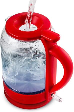 Ovente Electric Glass Kettle 1.5 Liter Borosilicate Glass with ProntoFill Technology 1500 Watt alternate image
