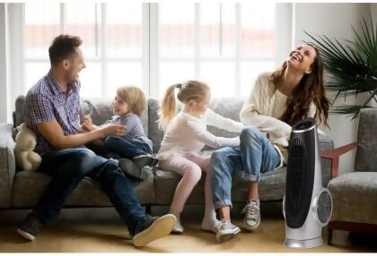 Ovente Cool Breeze Electric Oscillating Tower Fan with Digital Panel 3 Speed Control, 30.5 Inch alternate image