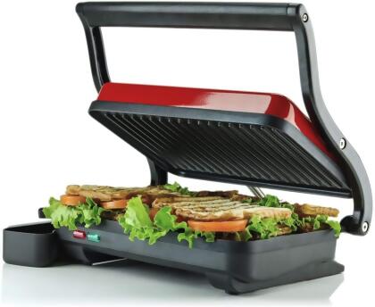 Ovente Electric Countertop Panini Press Grill with Double Nonstick Flat Cooking Plate alternate image