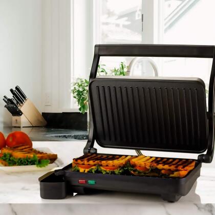 Ovente Electric Countertop Panini Press Grill with Double Nonstick Flat Cooking Plate alternate image