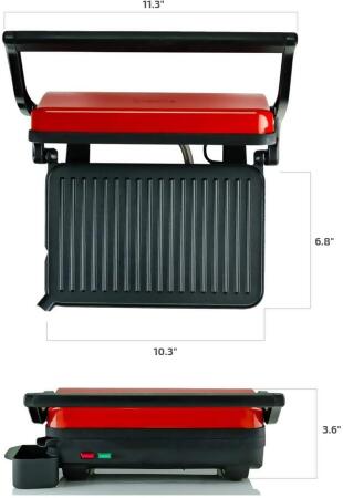 Ovente Electric Countertop Panini Press Grill with Double Nonstick Flat Cooking Plate alternate image