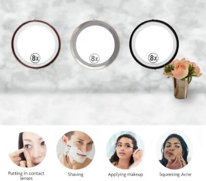 Ovente Vanity Makeup Mirror 6 Inch with 8X Magnification Copper alternate image