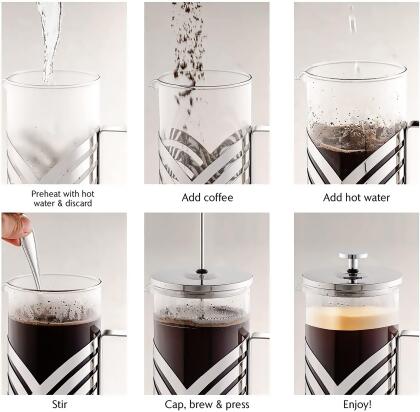 Ovente French Press 12 Ounce Coffee & Tea Maker alternate image