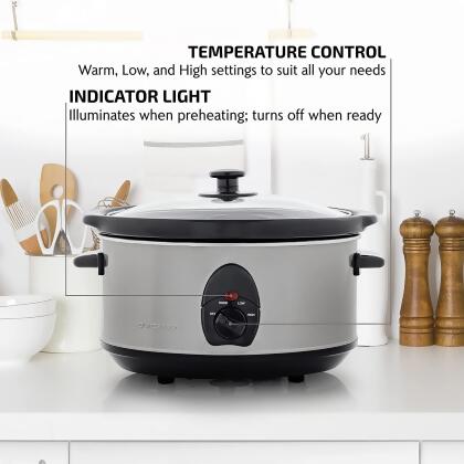 Ovente Slow Cooker Ceramic 3.5 L with 3 Heat Cooking Settings alternate image