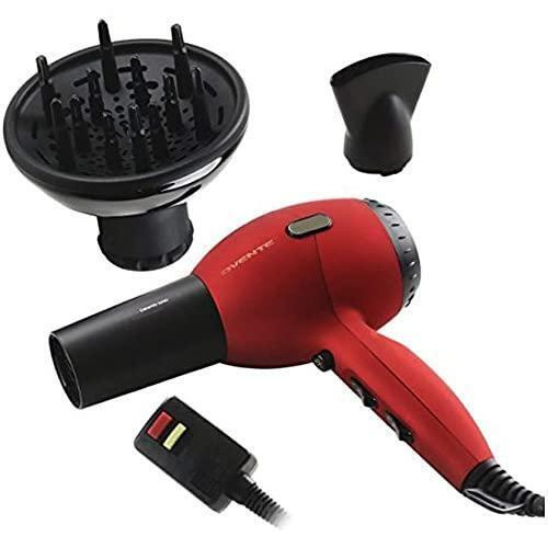 Ovente Professional Hair Dryer 1875 Watts 3 Heat Settings Black & Red alternate image