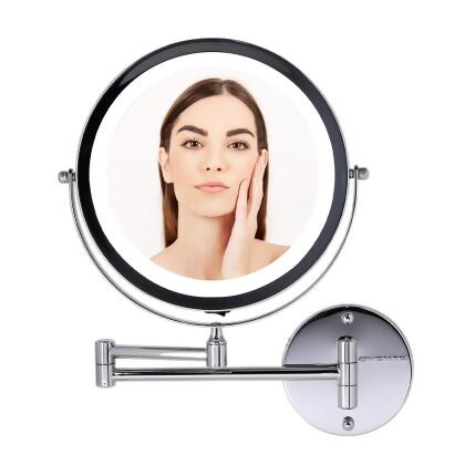 Ovente Wall Mounted Double sided 180 extendable arm Vanity Makeup Mirror 8.5 Inch 1X10X Magnification alternate image