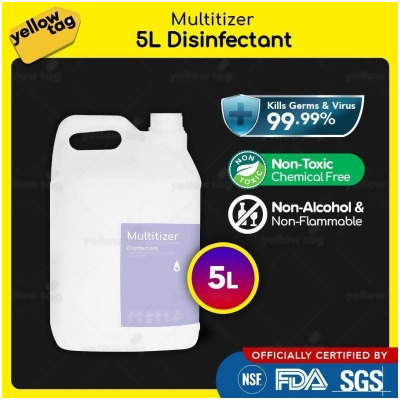  [NON ALCOHOL] MULTITIZER 5L Disinfectant Surface Cleaner Dishwash Deodorizer Fogging Spray 