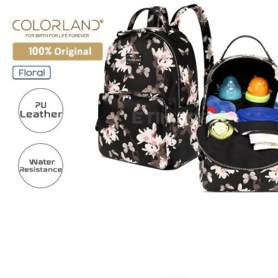  [Flora] Colorland PU Mommy Backpack 