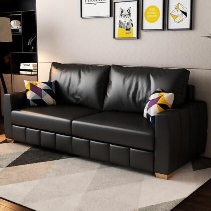 MerryRabbit MerryRabbit - 多功能可摺疊儲物超纖皮梳化床MR-6089 Multi-functional Foldable Microfiber leather Sofa Bed with Storage 