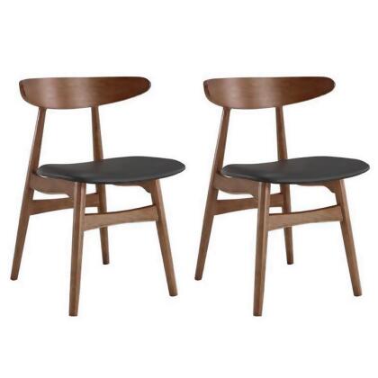 MerryRabbit MerryRabbit - 2張實木餐桌椅MR-NC004 2 Pcs Solid Wood Pu Dining Chairs 