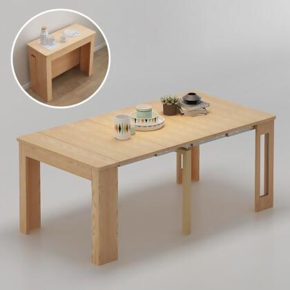 MerryRabbit MerryRabbit - 實木餐桌家用小戶型伸縮餐桌 橡木色 MR-9910X-0AK Extendable Solid wood Dining Table 