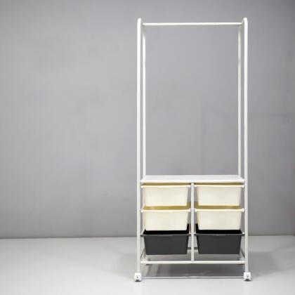 MerryRabbit MerryRabbit - 時尚落地收納衣帽架JSZ009-2 Coat hanger with 6 drawers stroage 