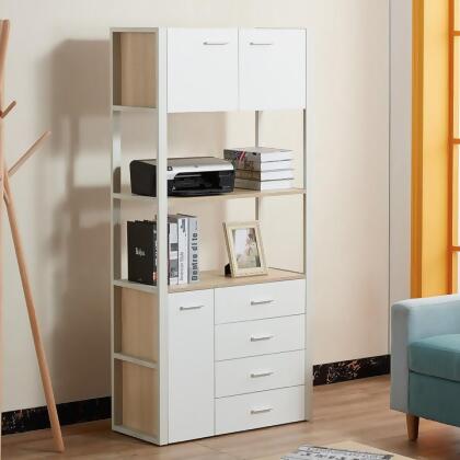 MerryRabbit MerryRabbit -高身鋼木組合櫃 MR-9803 Bookcase Bookshelf Multi Layer Combination Cabinet 