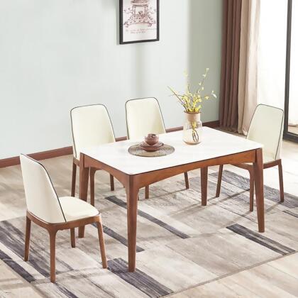MerryRabbit MerryRabbit – 實木大理石餐桌150CM MR-A09白色（不包括餐椅）Solid wood Marble Dining table 150CM (excluding dining chairs) 