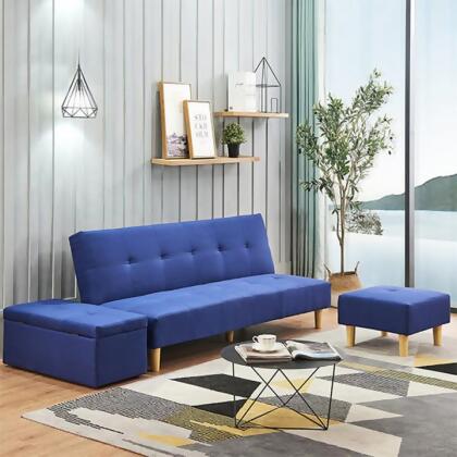 MerryRabbit MerryRabbit – 日式折疊小戶型沙發組合三件套MR-1842 Multi functional Fabric Sofa Bed with Storage Ottoman &amp; Footrest 
