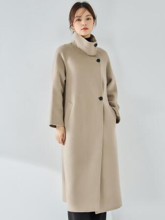 【女人愛物】立領簡約雙面羊毛大衣外套 