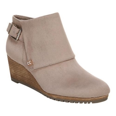 dr scholl's create wedge bootie gray