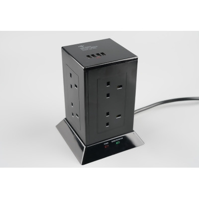 黑色 USB(4800mA) 防沖擊拖板 8位 配1.5米電線 