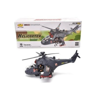 Military Helicopter with Lights Sounds Bump and Go Self Riding Army Chopper Aircraft Toy Durable Battery Operated Kids Action Airplane Pretend Play Great Gift for Children Boys Girls Toddlers 